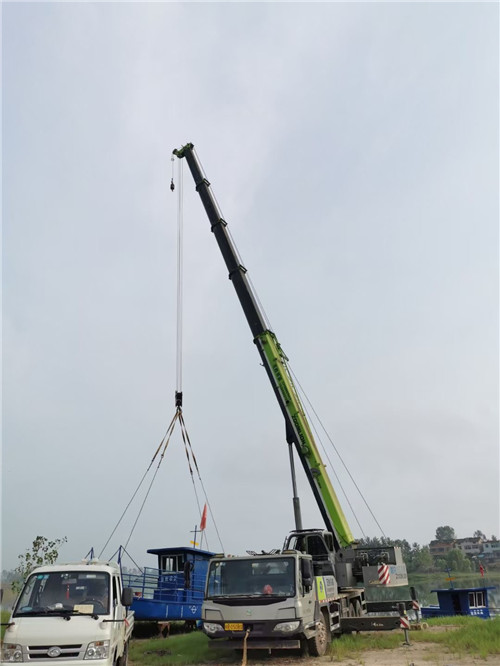 准格尔旗桥梁建设吊装案例